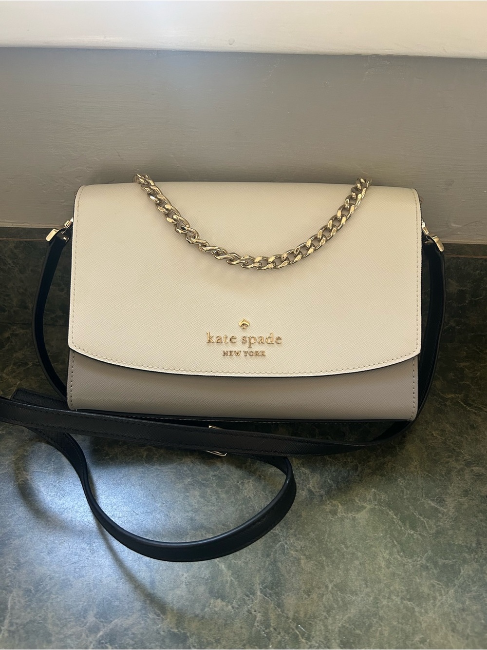 kate spade White, Grey and Black Bag
